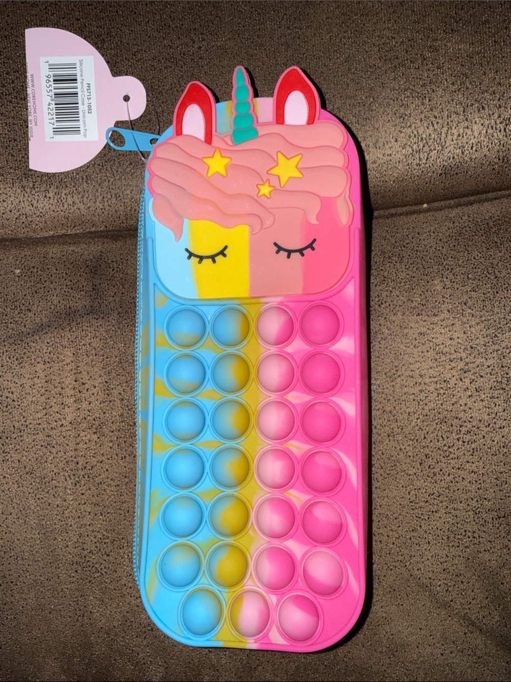 🏖️ 10 items for $20🏖️Unicorn Pop-It Pencil Case - Pink, Blue, Yellow